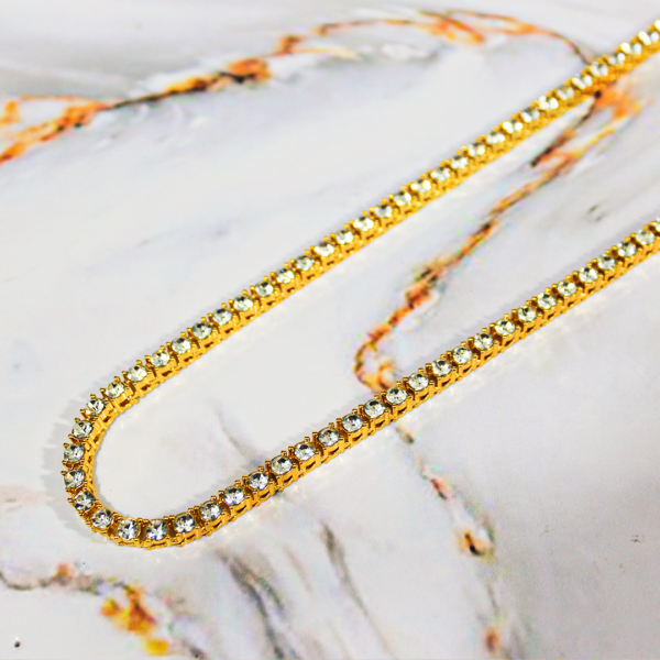 COLLAR SEROL DORADO CON CRITALES - Imagen 2