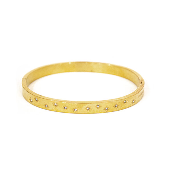 Brazalete dupe cartier destellos dorados