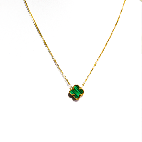 COLLAR DORADO VAN CLEEF VERDE (chico)