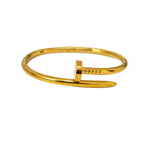 PULSERA DUPE TIFFANY CLAVO LISO DORADO