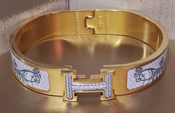 PULSERA HERMES DORADA CON FIGURAS
