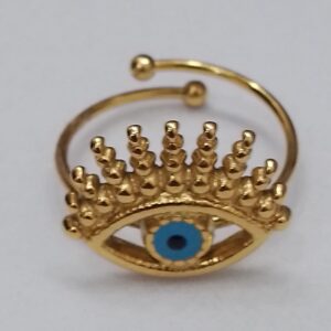 ANILLO DORADO OJO TURQUESA