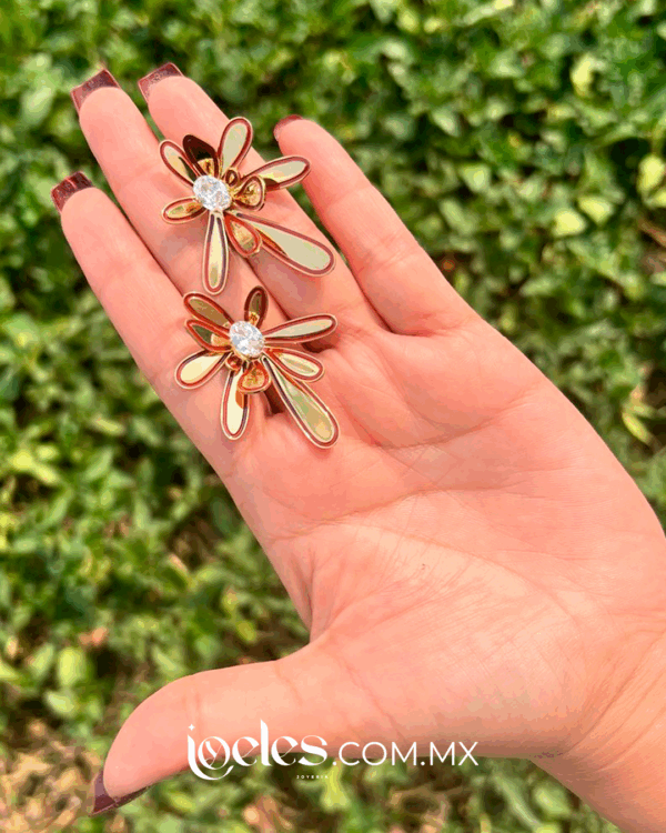 Aretes Nort dorados - Imagen 2