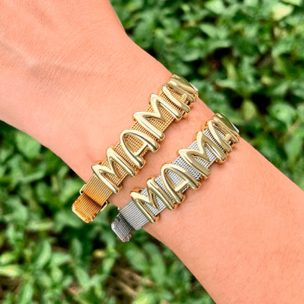 Brazalete Mamá dorado ajsutable - Imagen 3