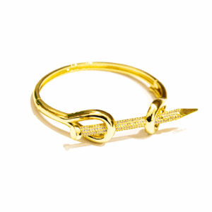 Pulsera Clavo dorada con cristales