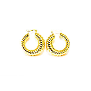 ARRACADAS VIOLE DORADAS GRUESAS