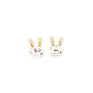ARETES CONEJO CRISTAL OREJAS DROADAS