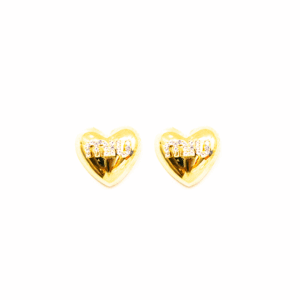 ARETES DORADOS CORAZÓN DUPE MIU MIU