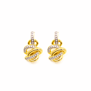 ARETES SORENTO DORADO CON PLATA