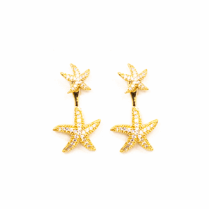 ARETES DORADOS ESTRELLAS DE MAR